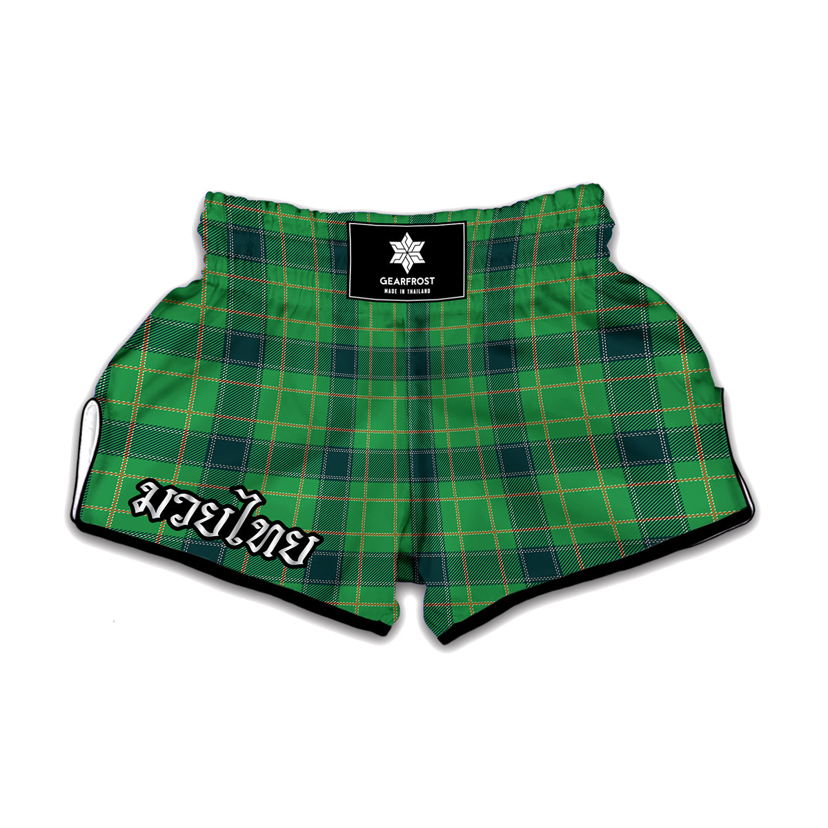 St. Patrick's Day Scottish Plaid Print Muay Thai Boxing Shorts