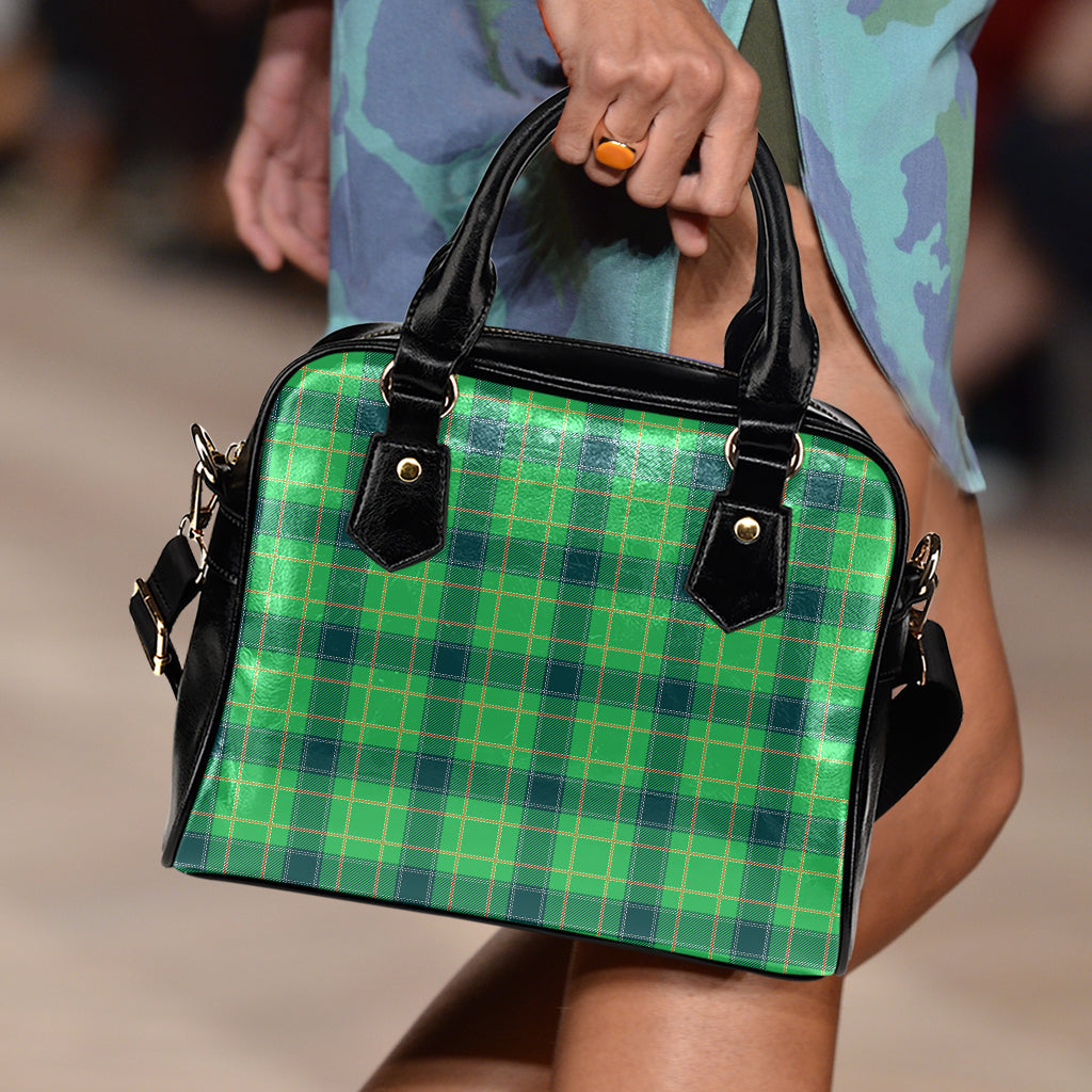 St. Patrick's Day Scottish Plaid Print Shoulder Handbag