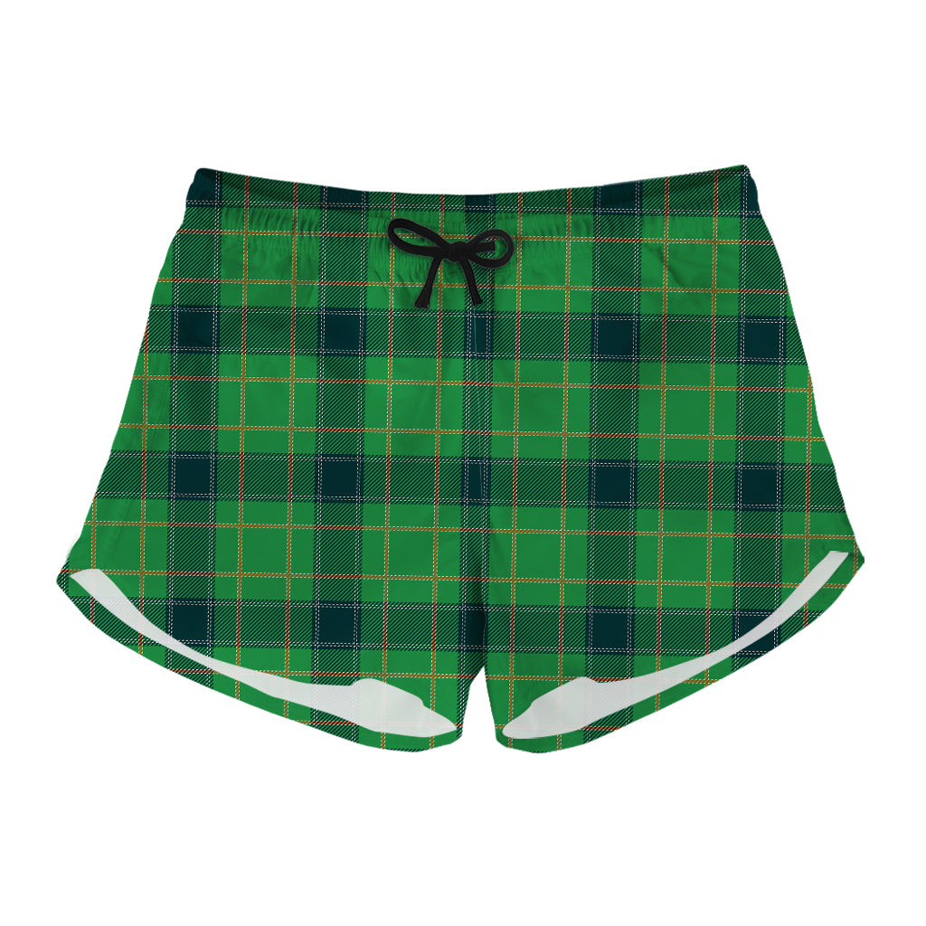 St. Patrick's Day Scottish Plaid Print Women's Shorts