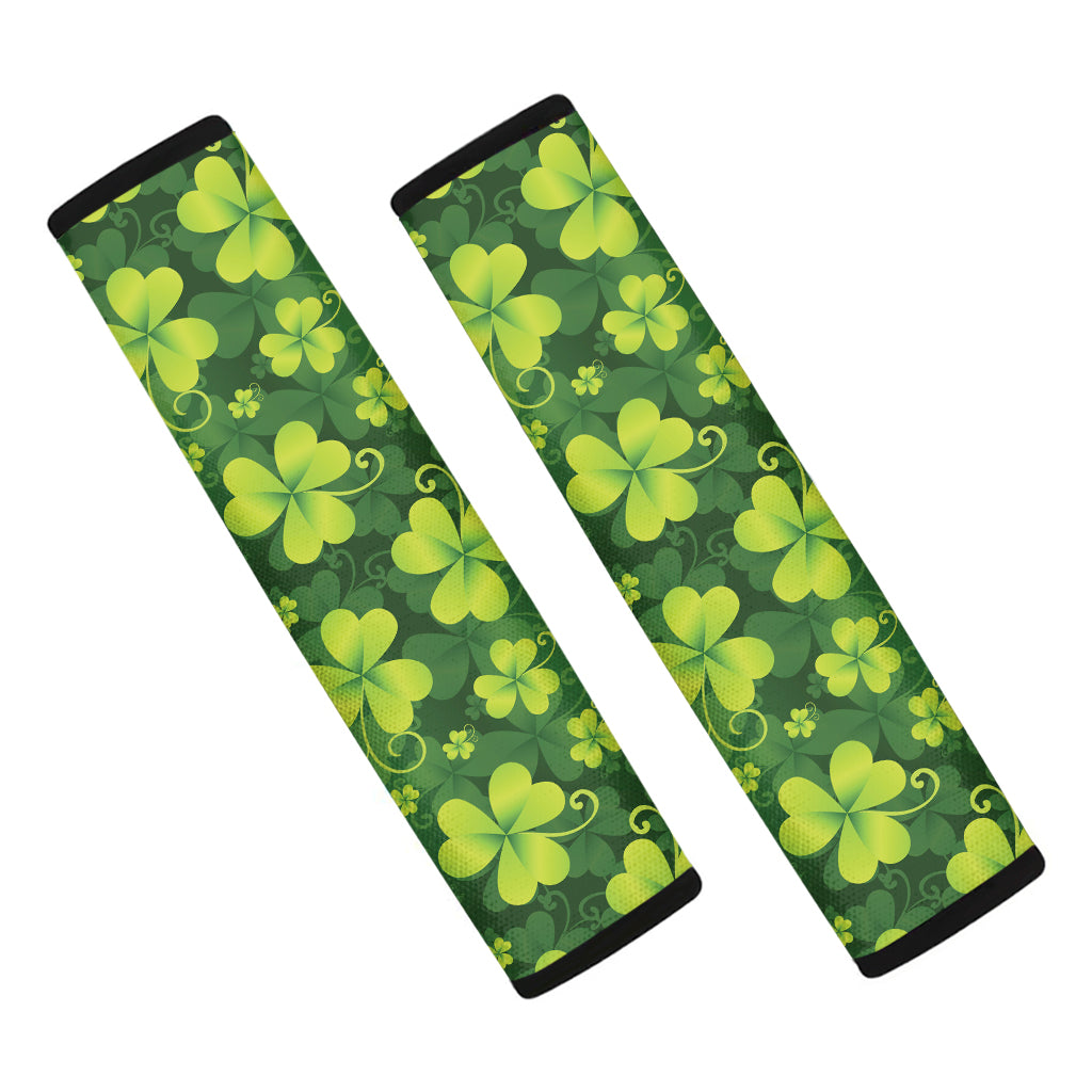 St. Patrick's Day Shamrock Pattern Print Car Seat Belt Covers