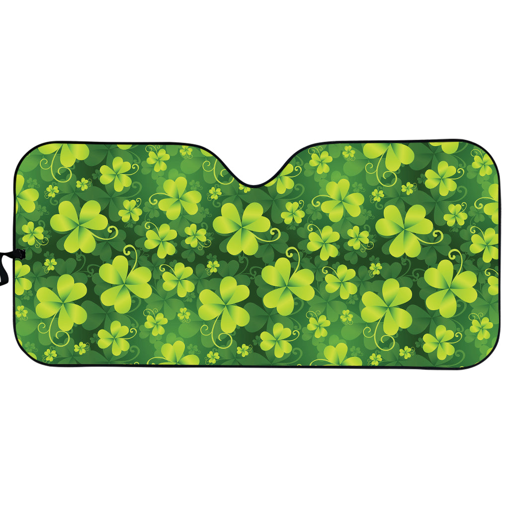 St. Patrick's Day Shamrock Pattern Print Car Sun Shade