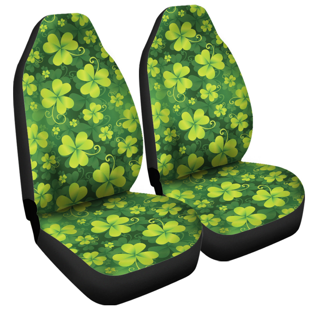 St. Patrick's Day Shamrock Pattern Print Universal Fit Car Seat Covers