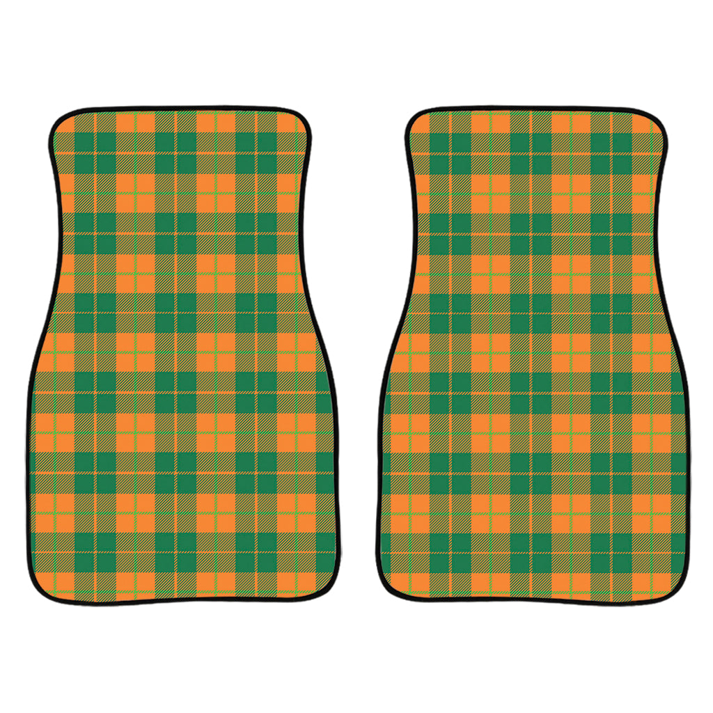 St. Patrick's Day Stewart Plaid Print Front Car Floor Mats