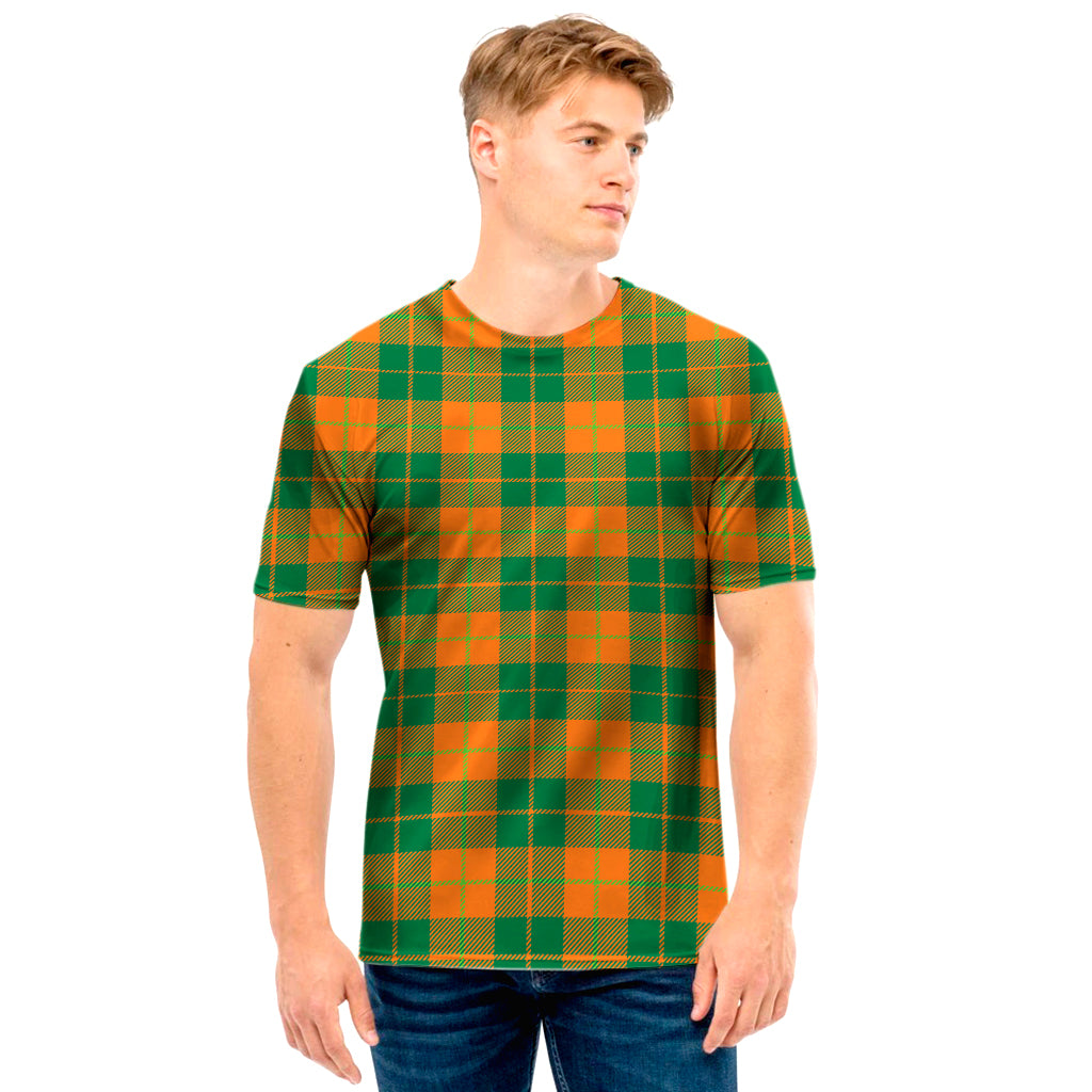 St. Patrick's Day Stewart Plaid Print Men's T-Shirt