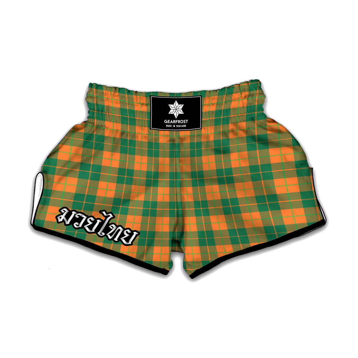 St. Patrick's Day Stewart Plaid Print Muay Thai Boxing Shorts