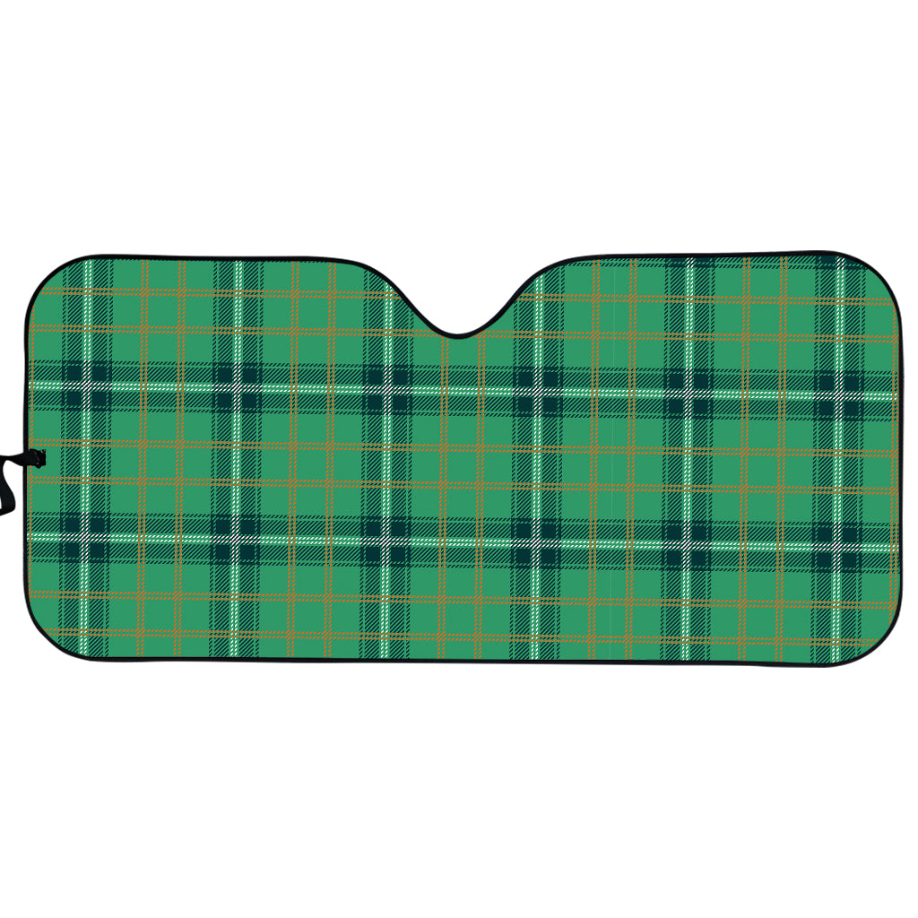 St. Patrick's Day Tartan Pattern Print Car Sun Shade