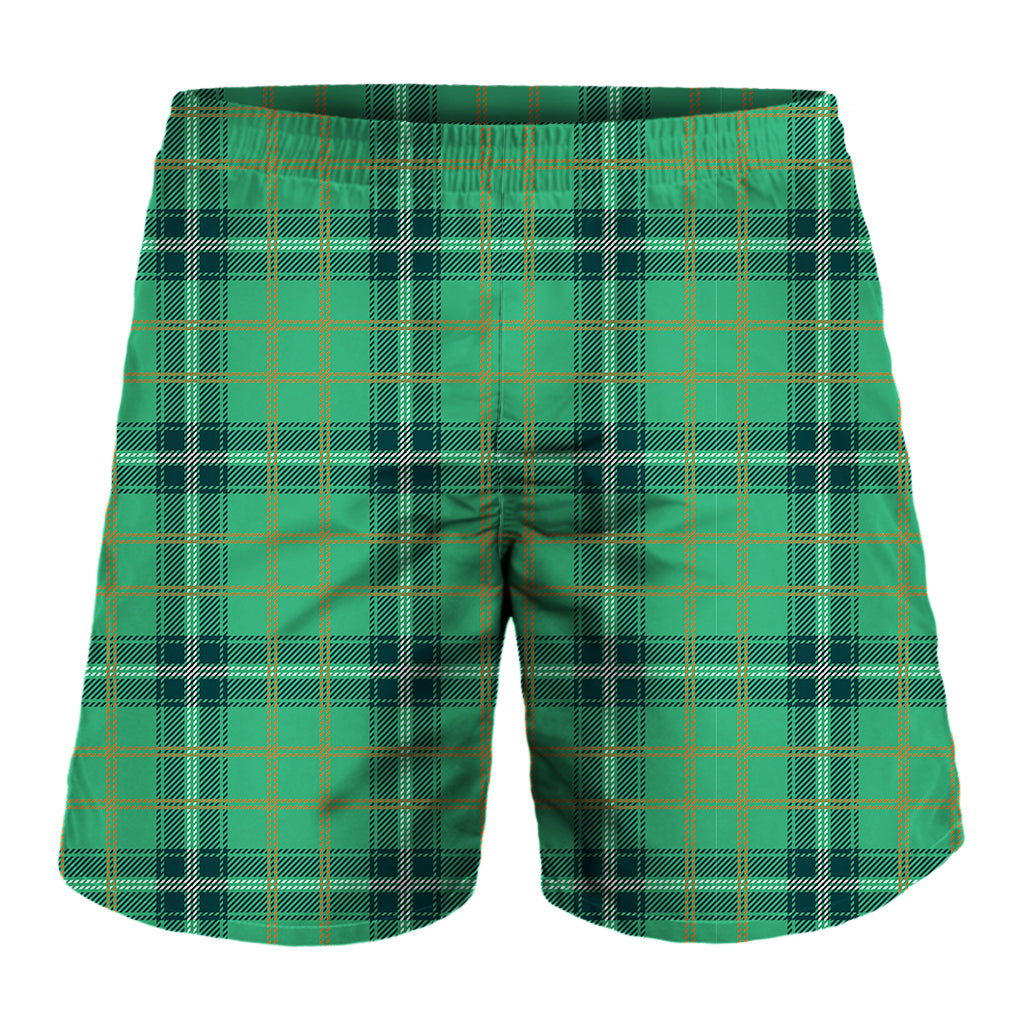 St. Patrick's Day Tartan Pattern Print Men's Shorts