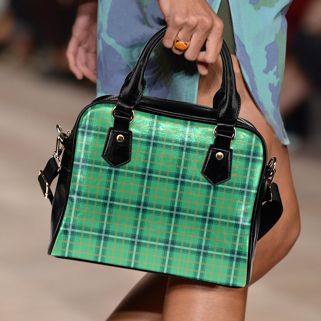 St. Patrick's Day Tartan Pattern Print Shoulder Handbag