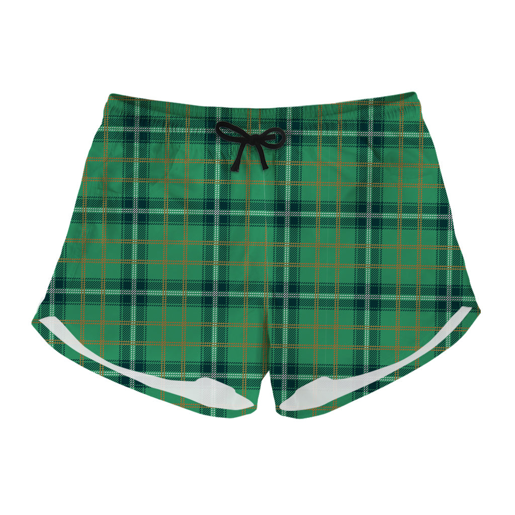 St. Patrick's Day Tartan Pattern Print Women's Shorts