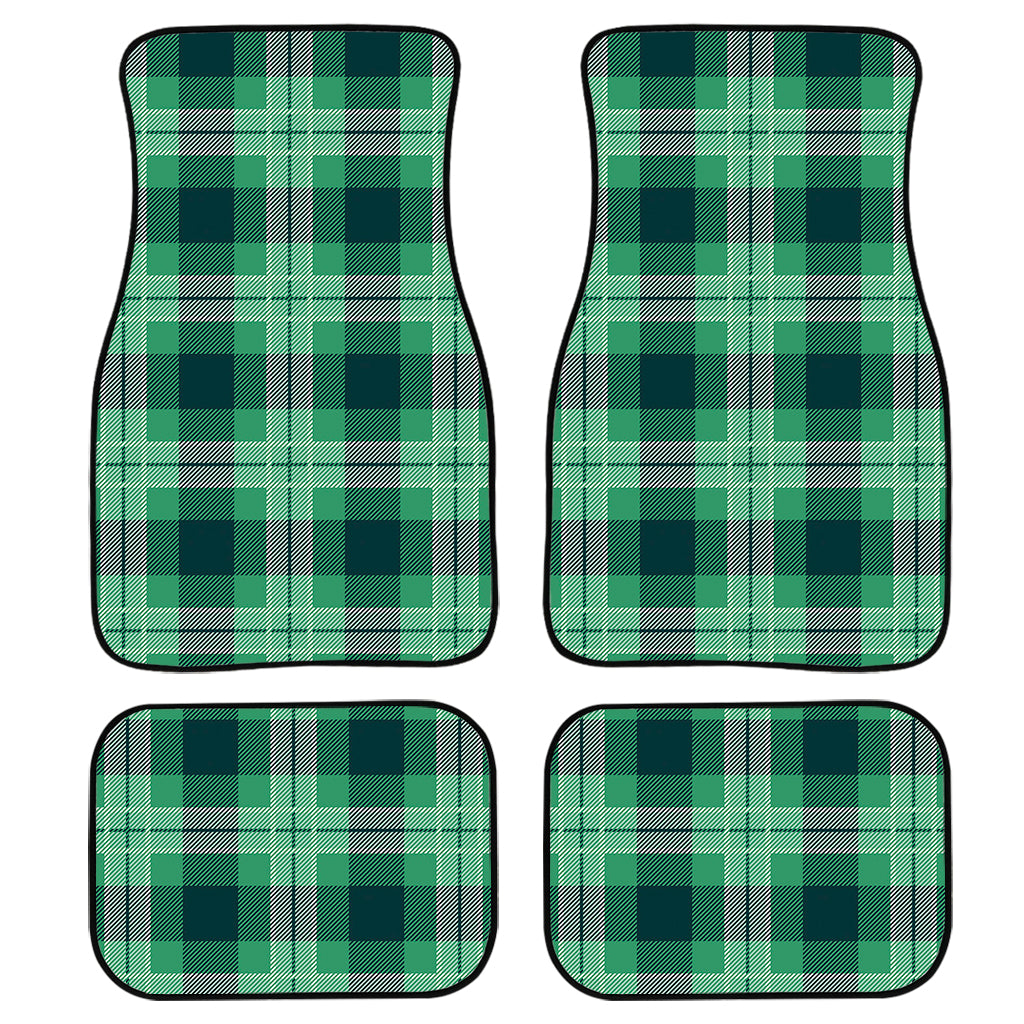 St. Patrick's Day Tartan Print Front and Back Car Floor Mats