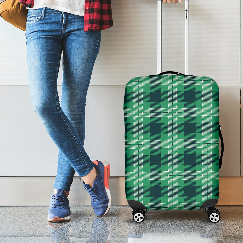 St. Patrick's Day Tartan Print Luggage Cover