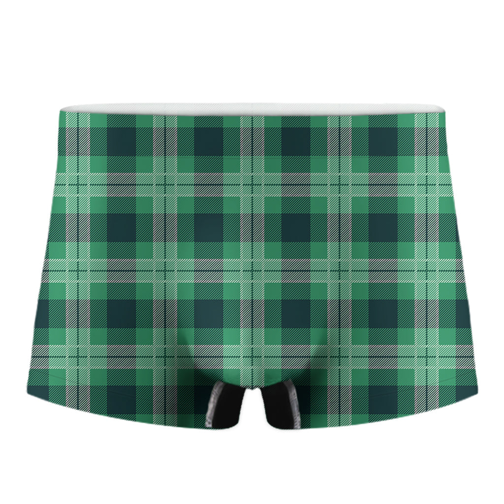 St. Patrick's Day Tartan Print Men's Boxer Briefs