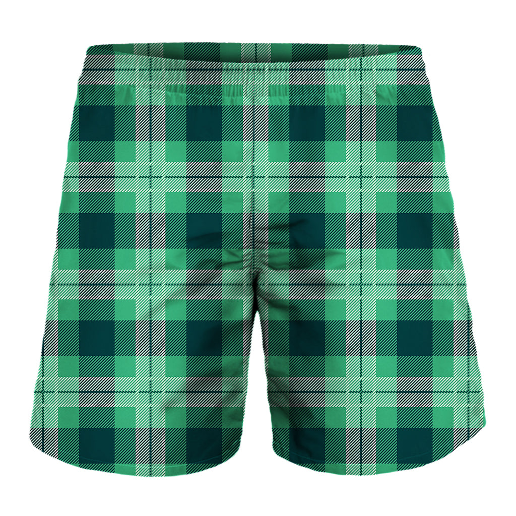 St. Patrick's Day Tartan Print Men's Shorts