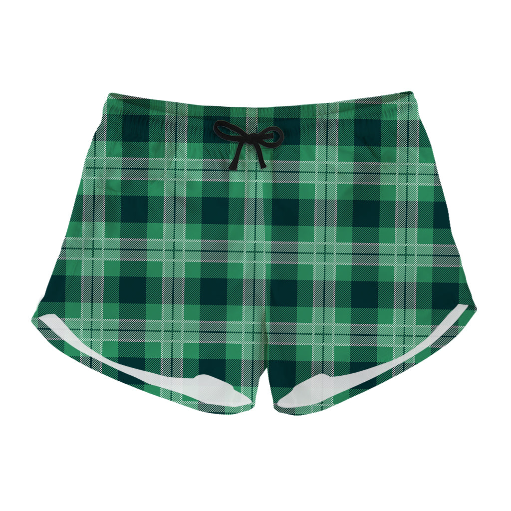 St. Patrick's Day Tartan Print Women's Shorts