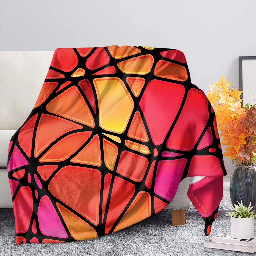 Stained Glass Mosaic Pattern Print Blanket