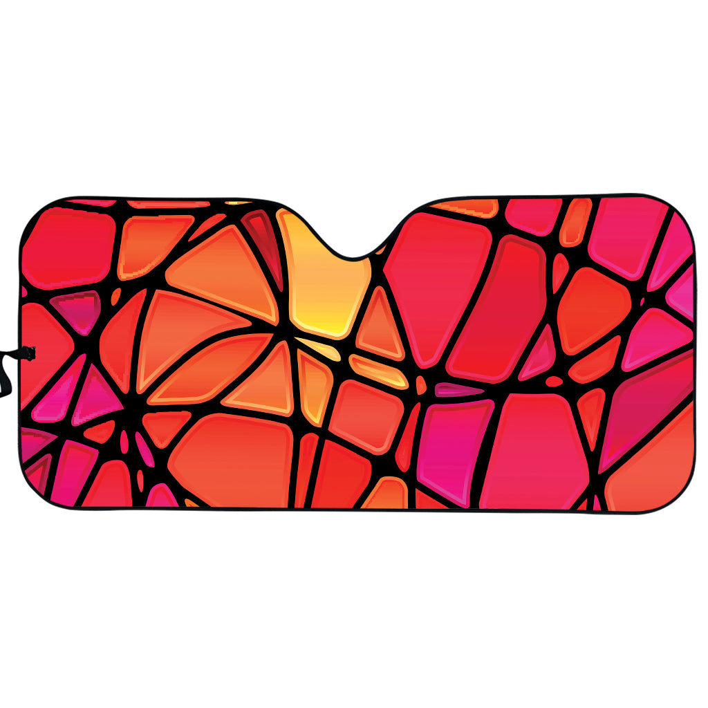 Stained Glass Mosaic Pattern Print Car Sun Shade