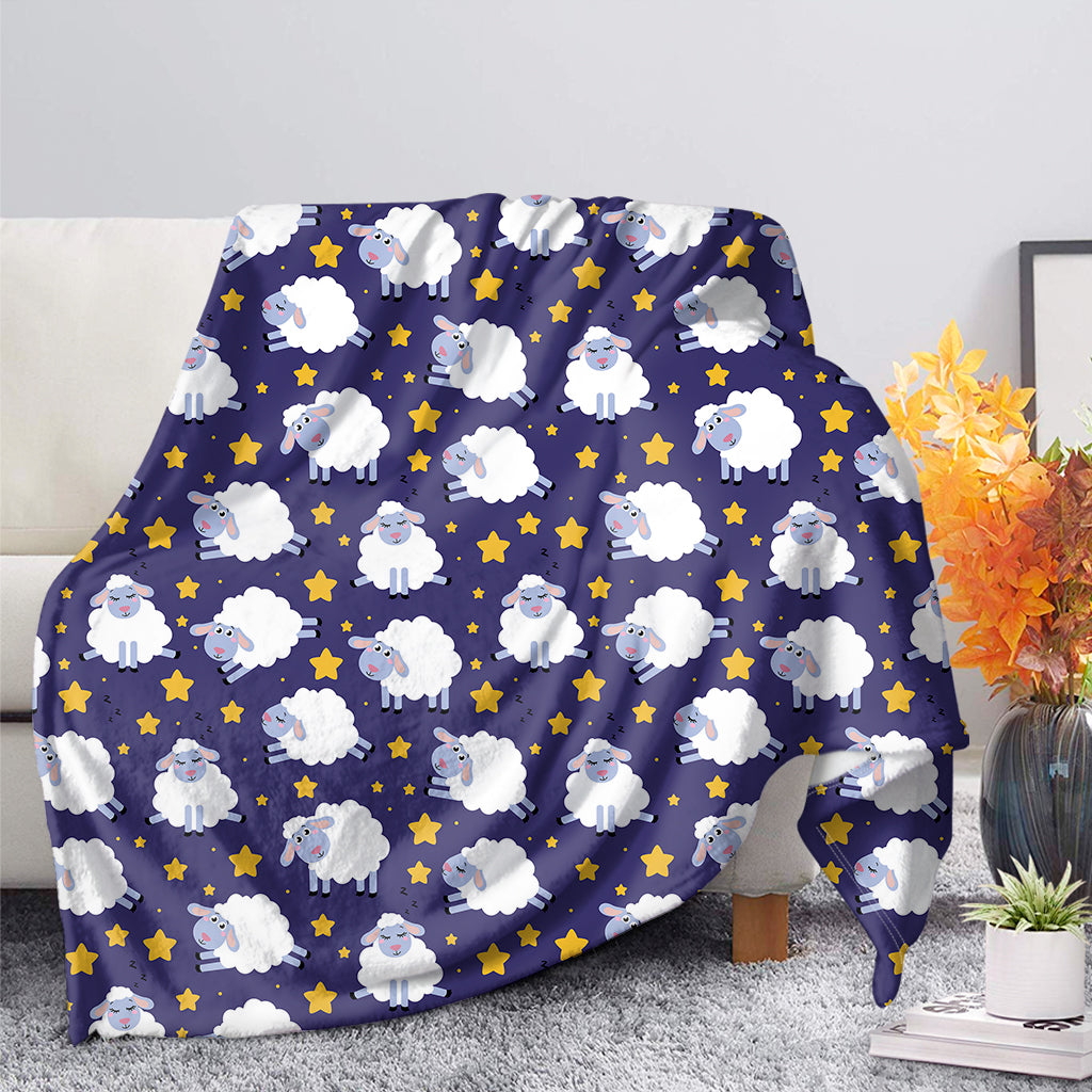 Star And Sheep Pattern Print Blanket