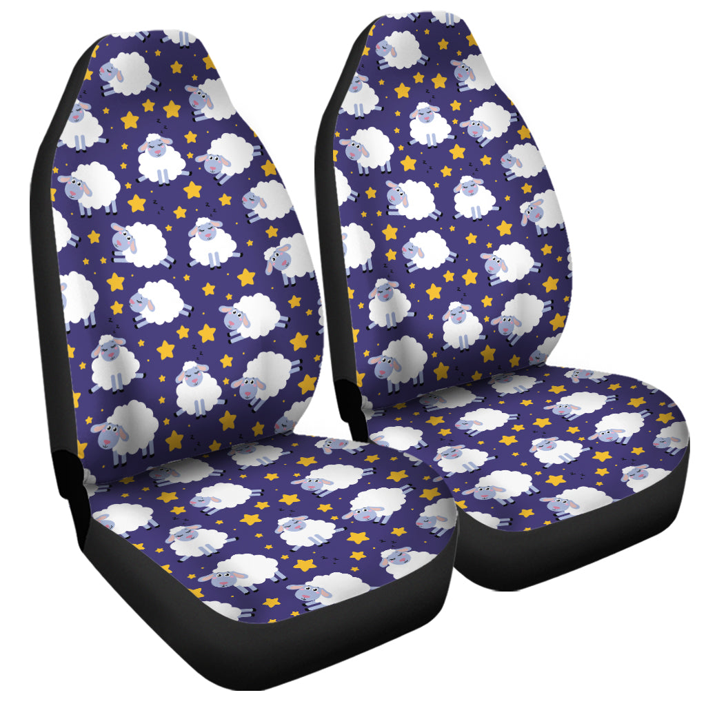 Star And Sheep Pattern Print Universal Fit Car Seat Covers