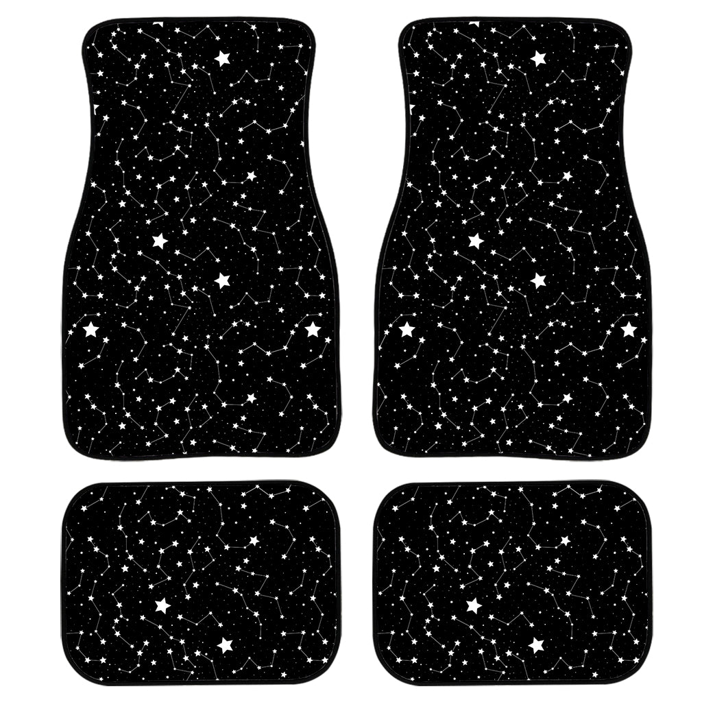 Star Constellations Pattern Print Front and Back Car Floor Mats