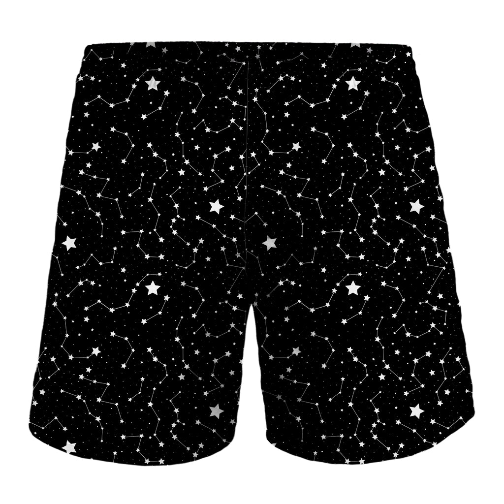 Star Constellations Pattern Print Men's Shorts