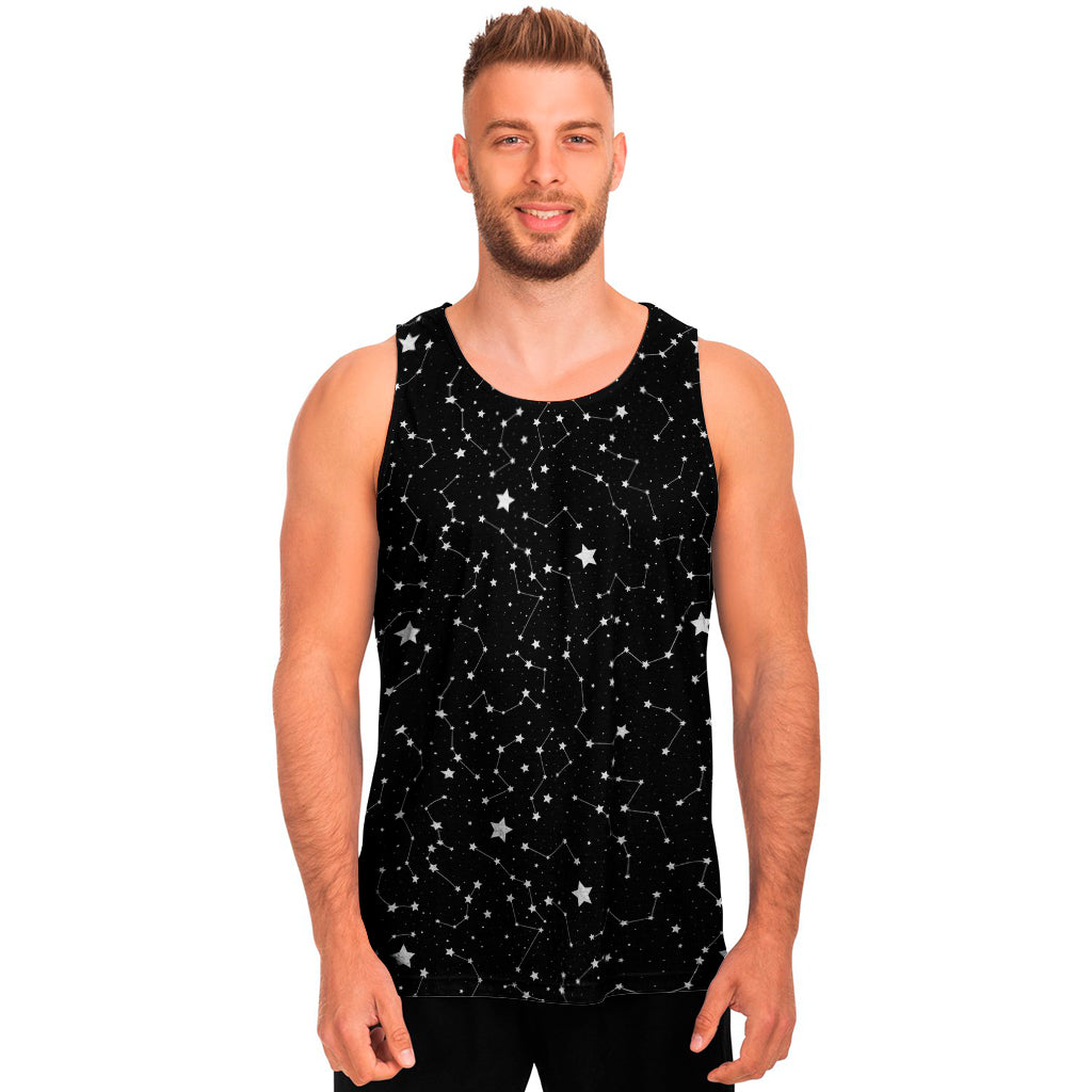 Star Constellations Pattern Print Men's Tank Top