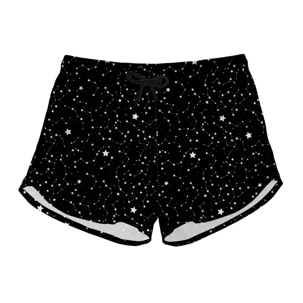 Star Constellations Pattern Print Women's Shorts