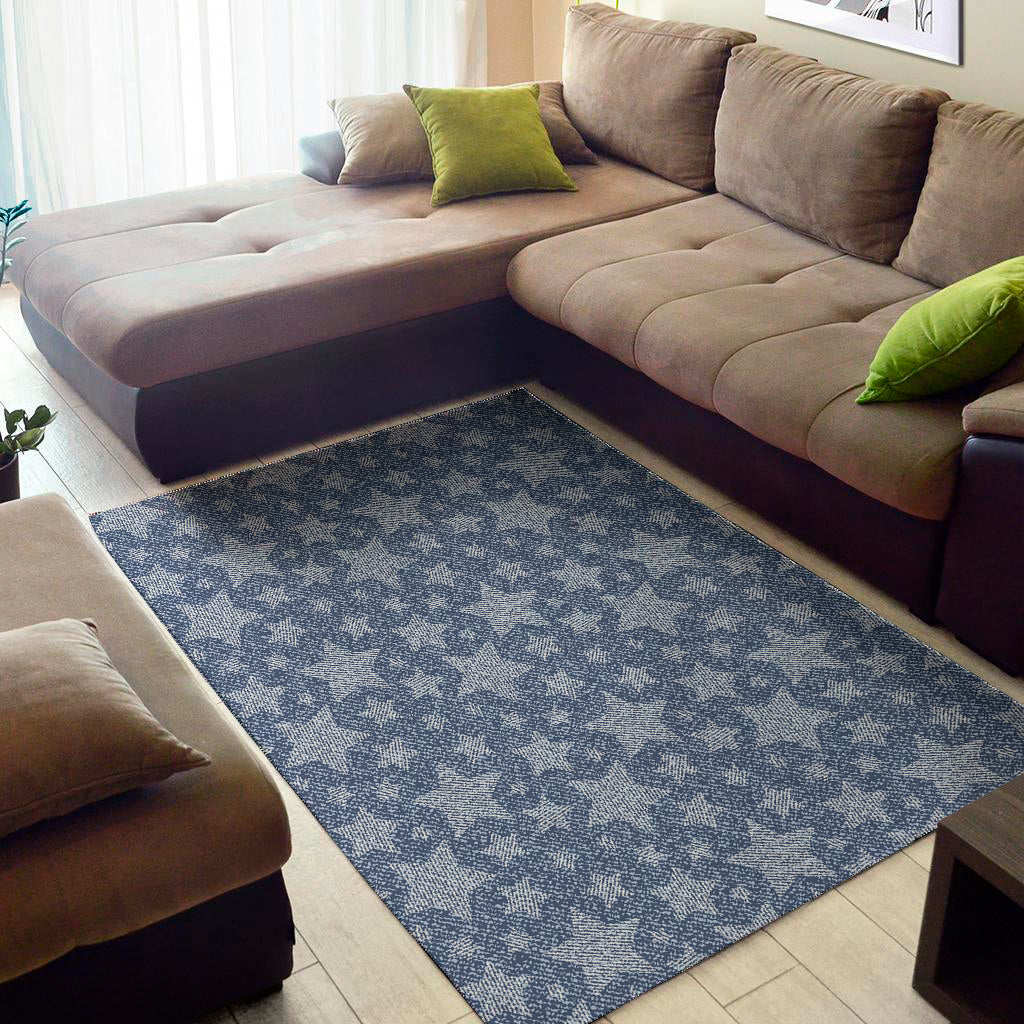 Star Denim Jeans Pattern Print Area Rug