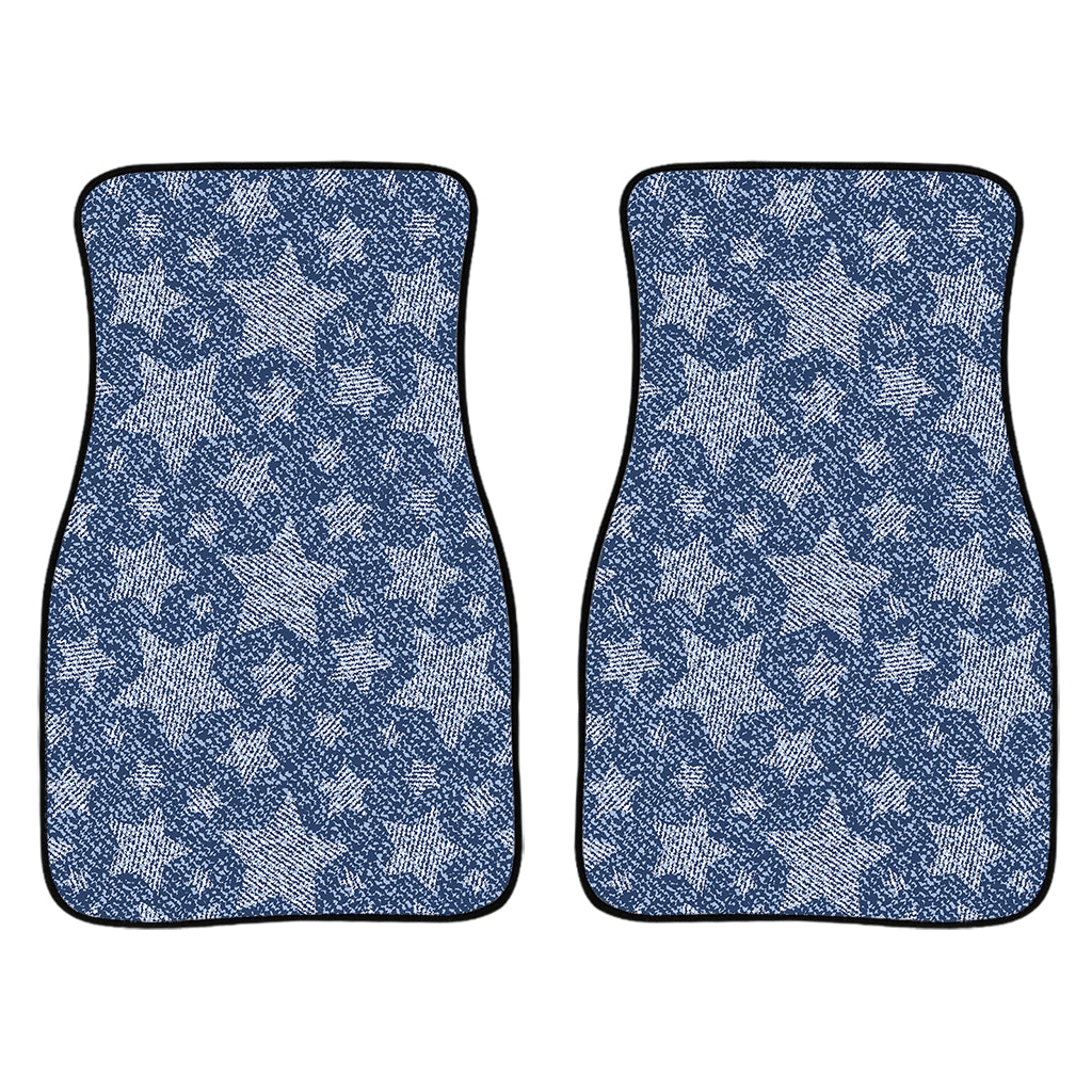 Star Denim Jeans Pattern Print Front Car Floor Mats