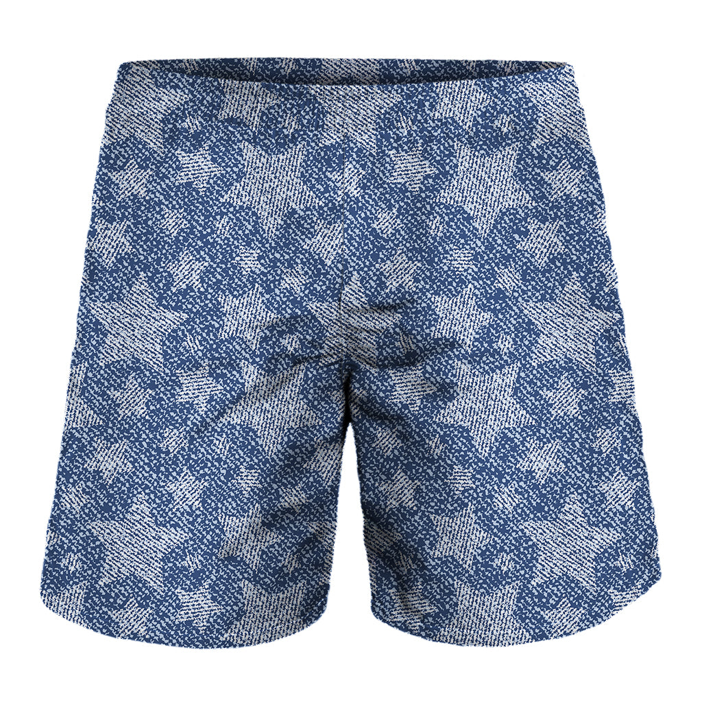 Star Denim Jeans Pattern Print Men's Shorts