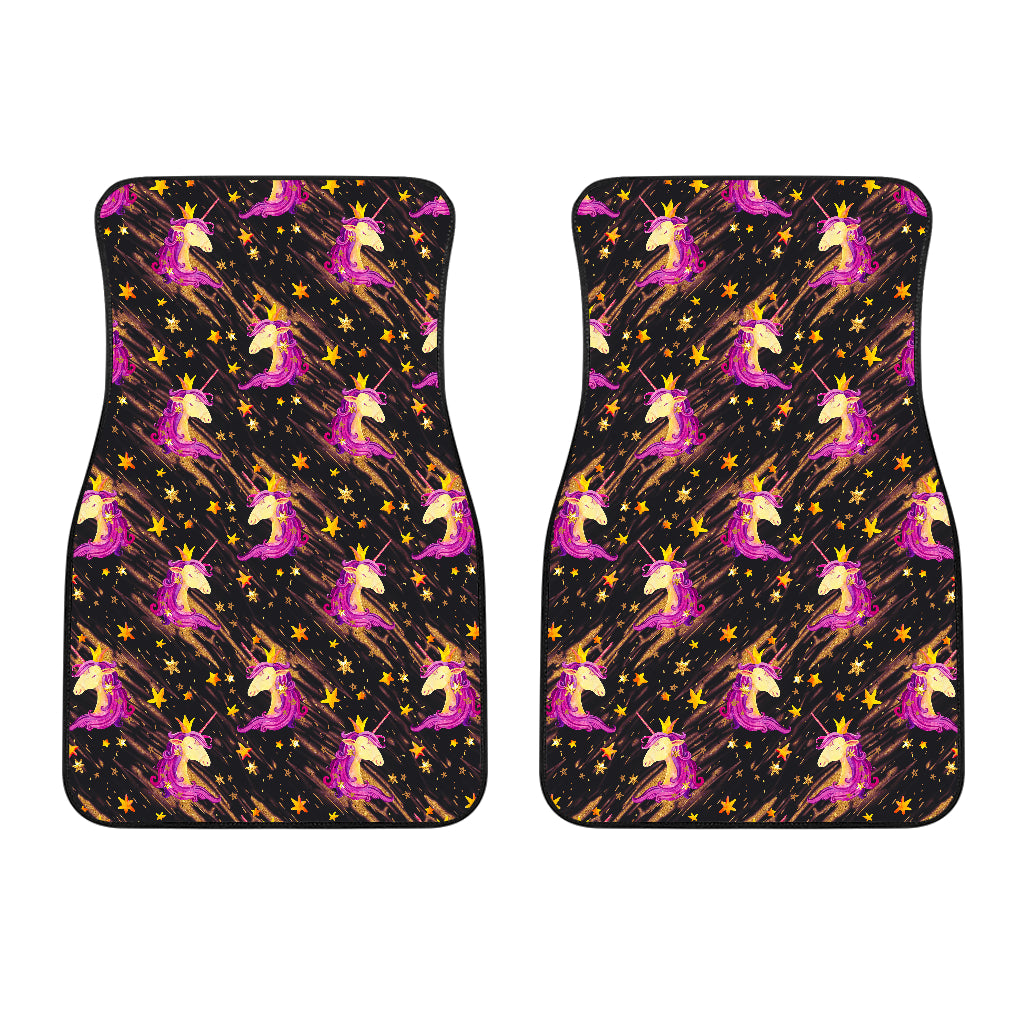 Star Fairy Unicorn Pattern Print Front Car Floor Mats