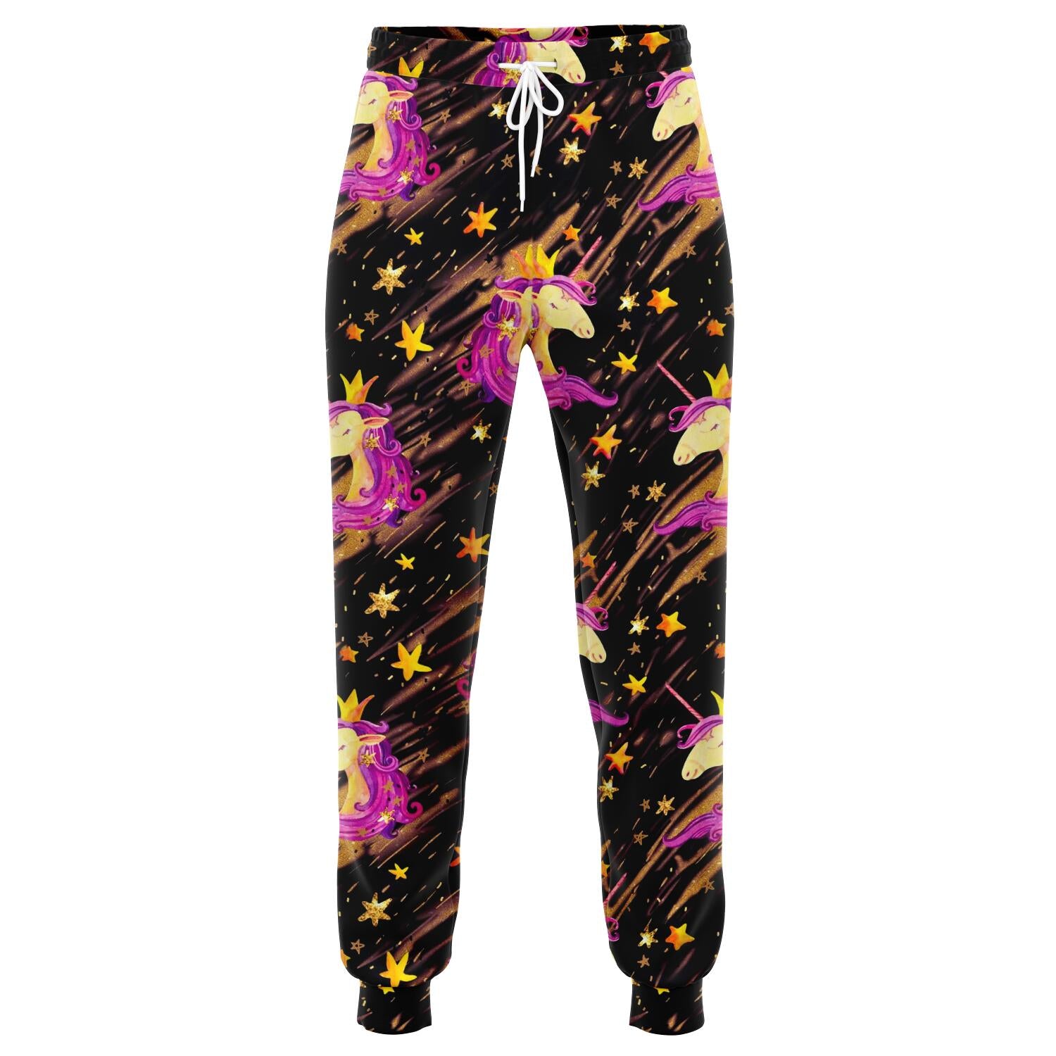 Star Fairy Unicorn Pattern Print Jogger Pants