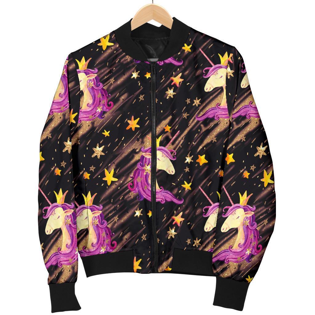 Star Fairy Unicorn Pattern Print Men's Bomber Jacket