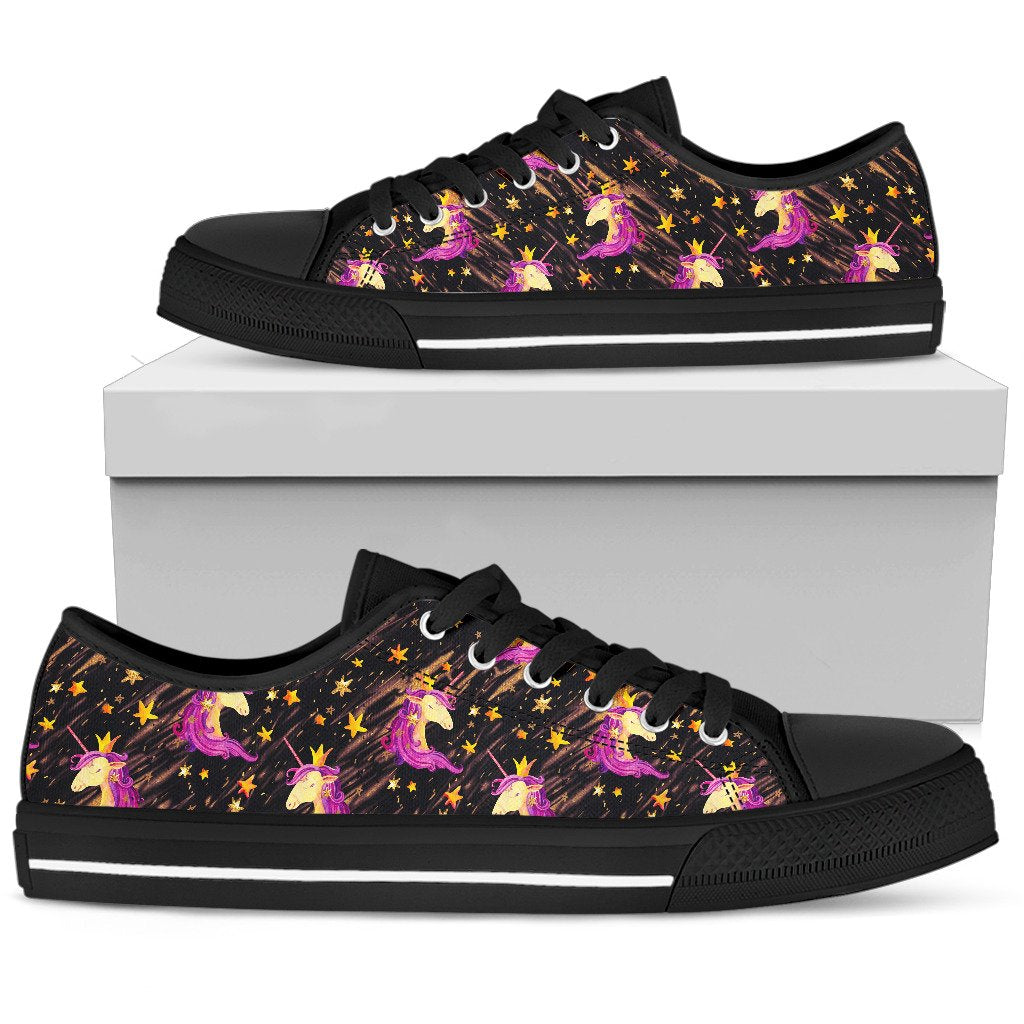 Star Fairy Unicorn Pattern Print Men's Low Top Shoes