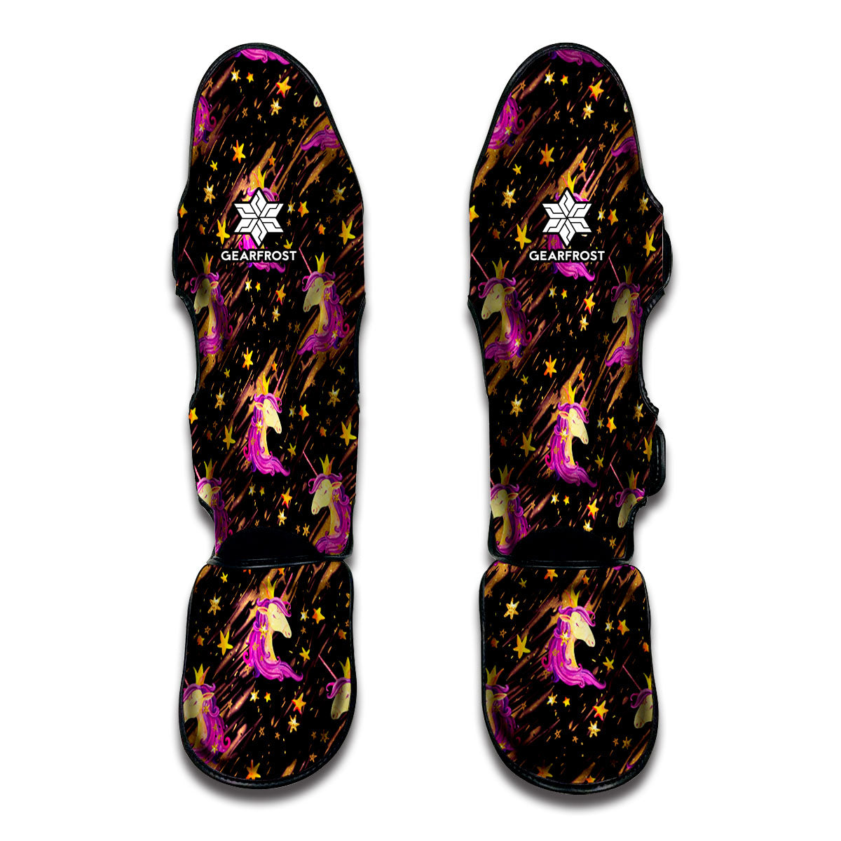 Star Fairy Unicorn Pattern Print Muay Thai Shin Guards