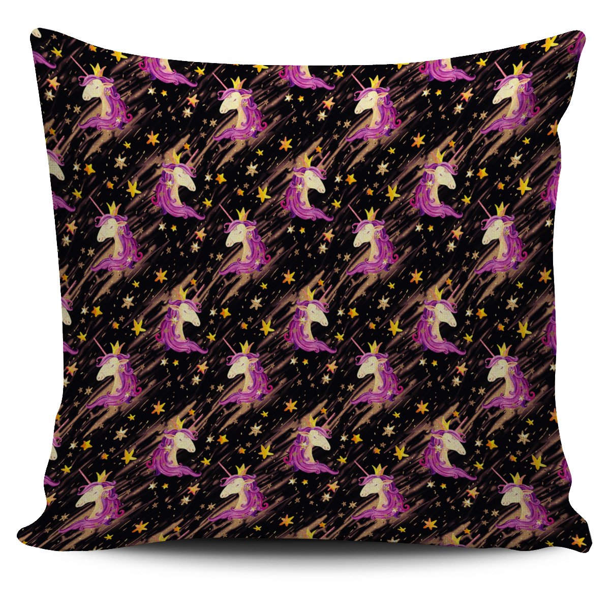 Star Fairy Unicorn Pattern Print Pillow Cover