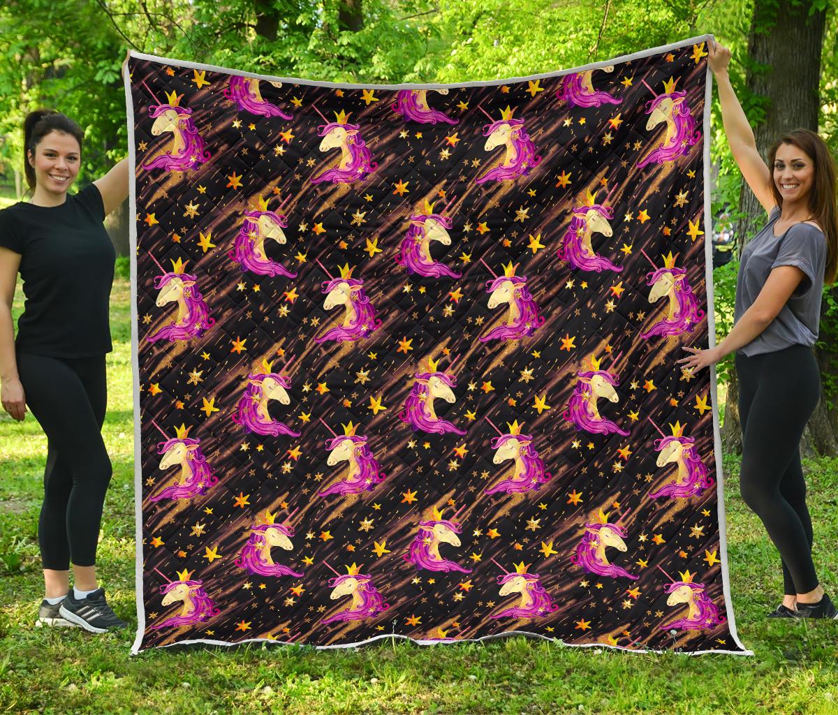 Star Fairy Unicorn Pattern Print Quilt