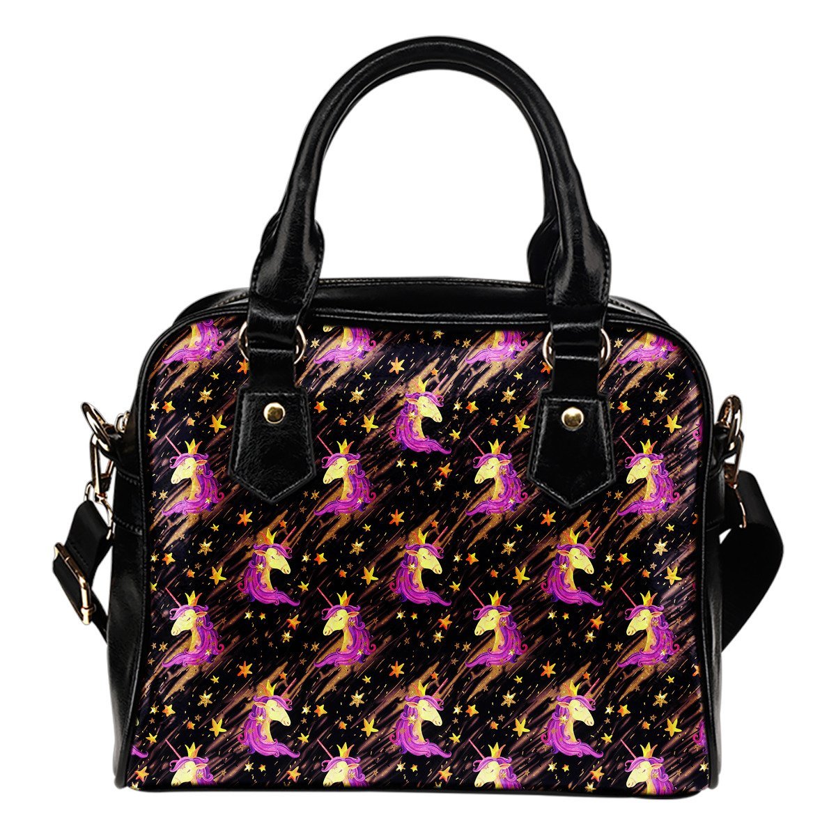 Star Fairy Unicorn Pattern Print Shoulder Handbag