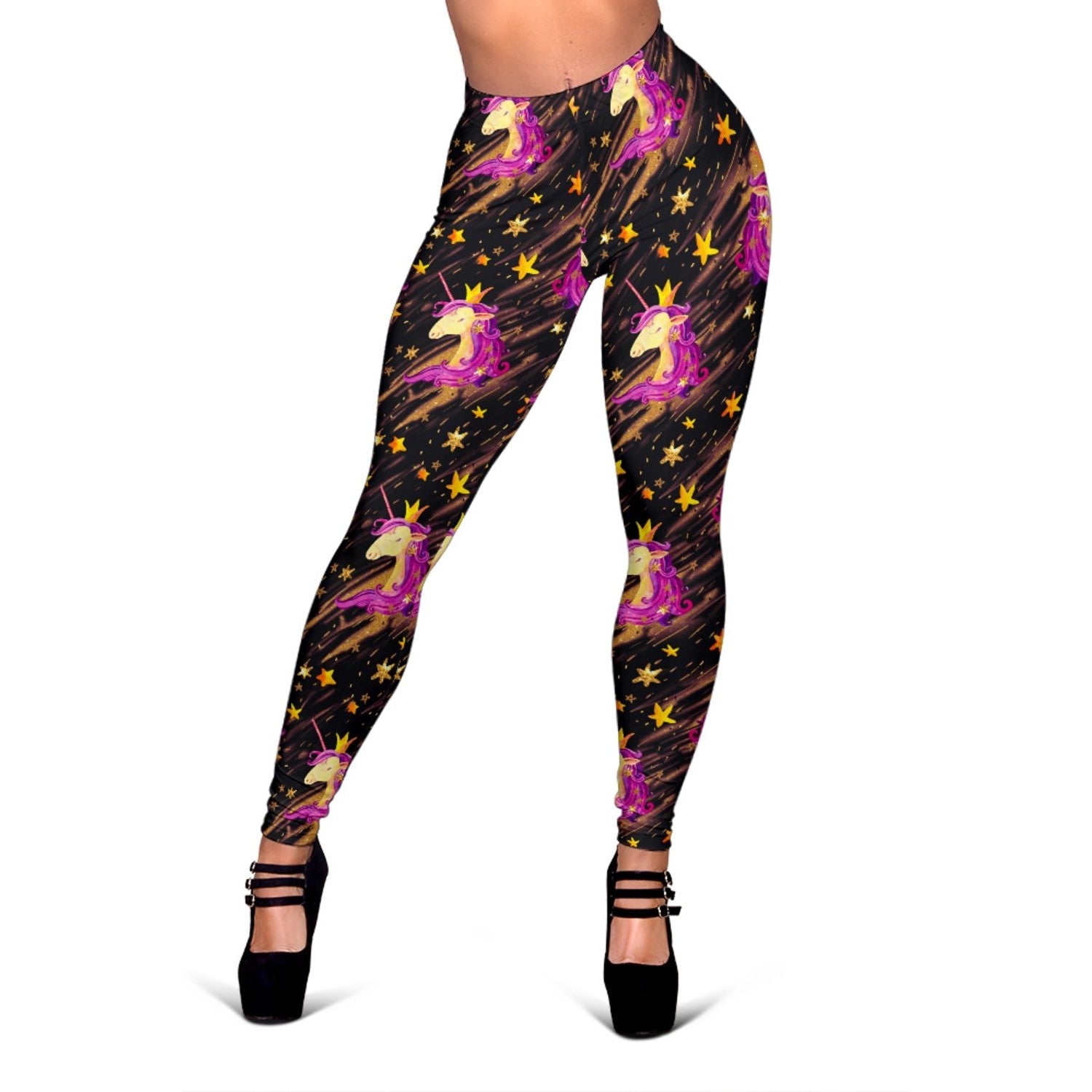 Star Fairy Unicorn Pattern Print Women's Leggings