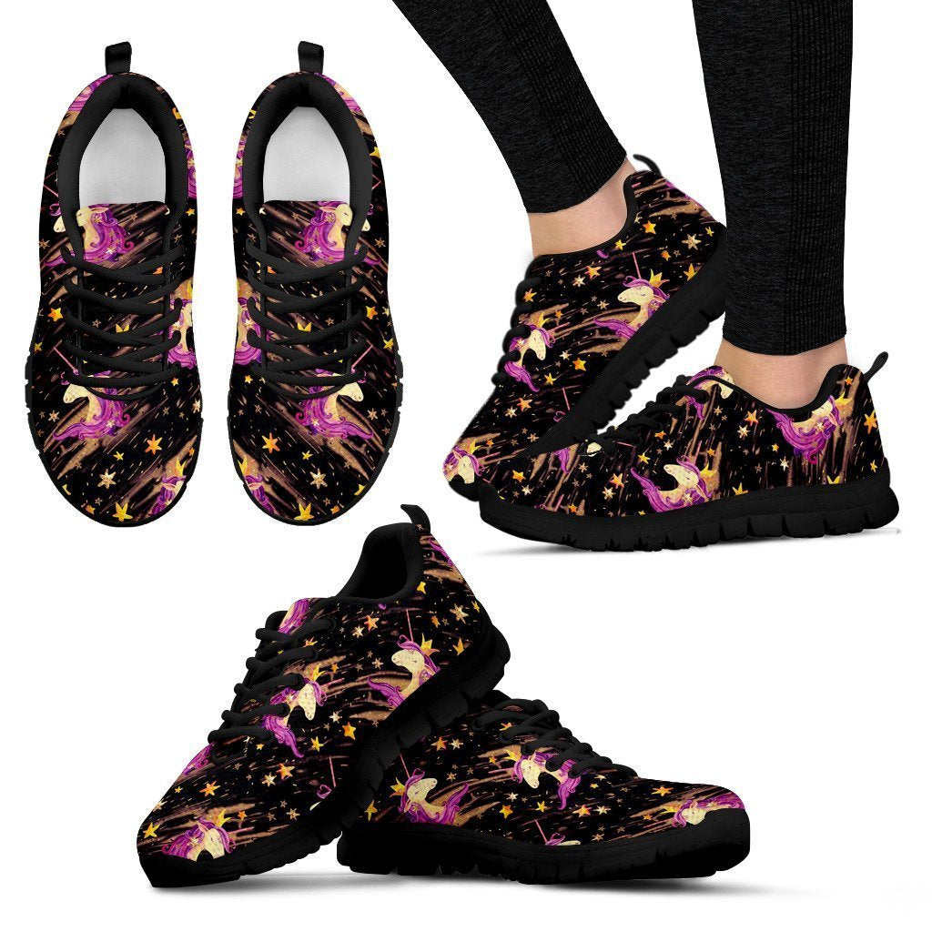 Star Fairy Unicorn Pattern Print Women's Sneakers