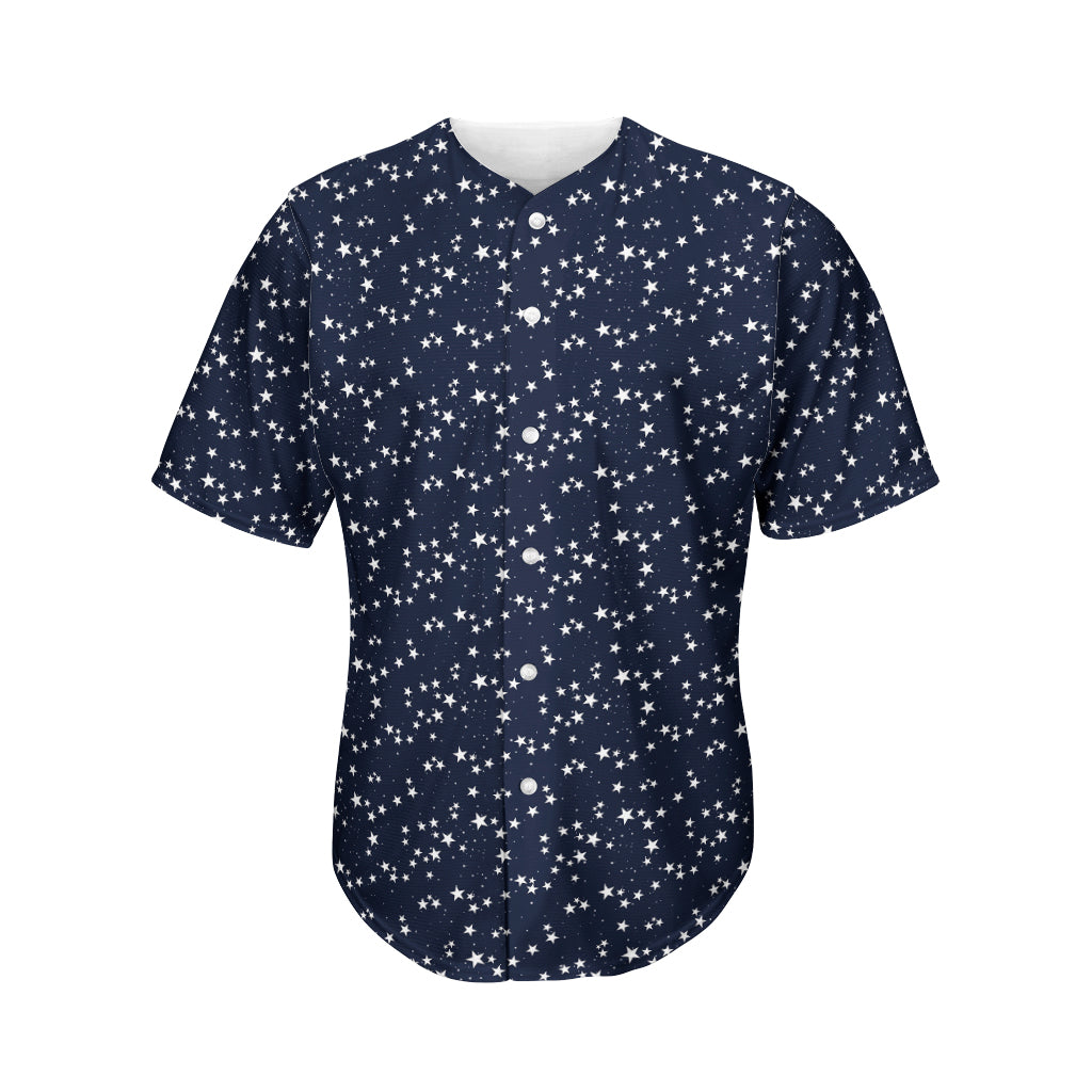 Star Sky Pattern Print Men's Baseball Jersey