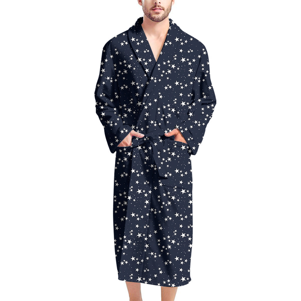 Star Sky Pattern Print Men's Bathrobe