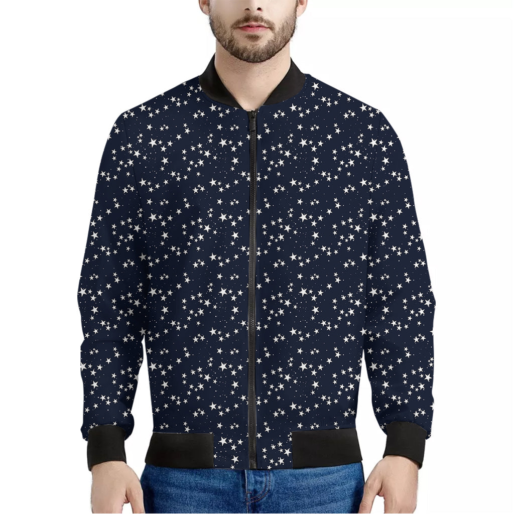 Star Sky Pattern Print Men's Bomber Jacket