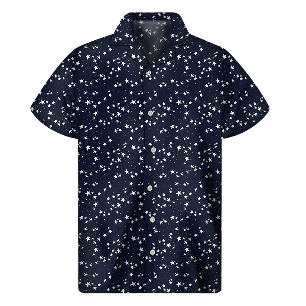 Star Sky Pattern Print Men's Short Sleeve Shirt