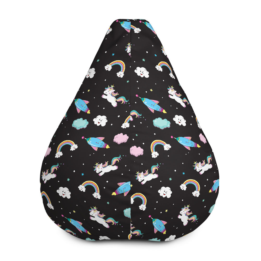 Star Space Unicorn Pattern Print Bean Bag Cover