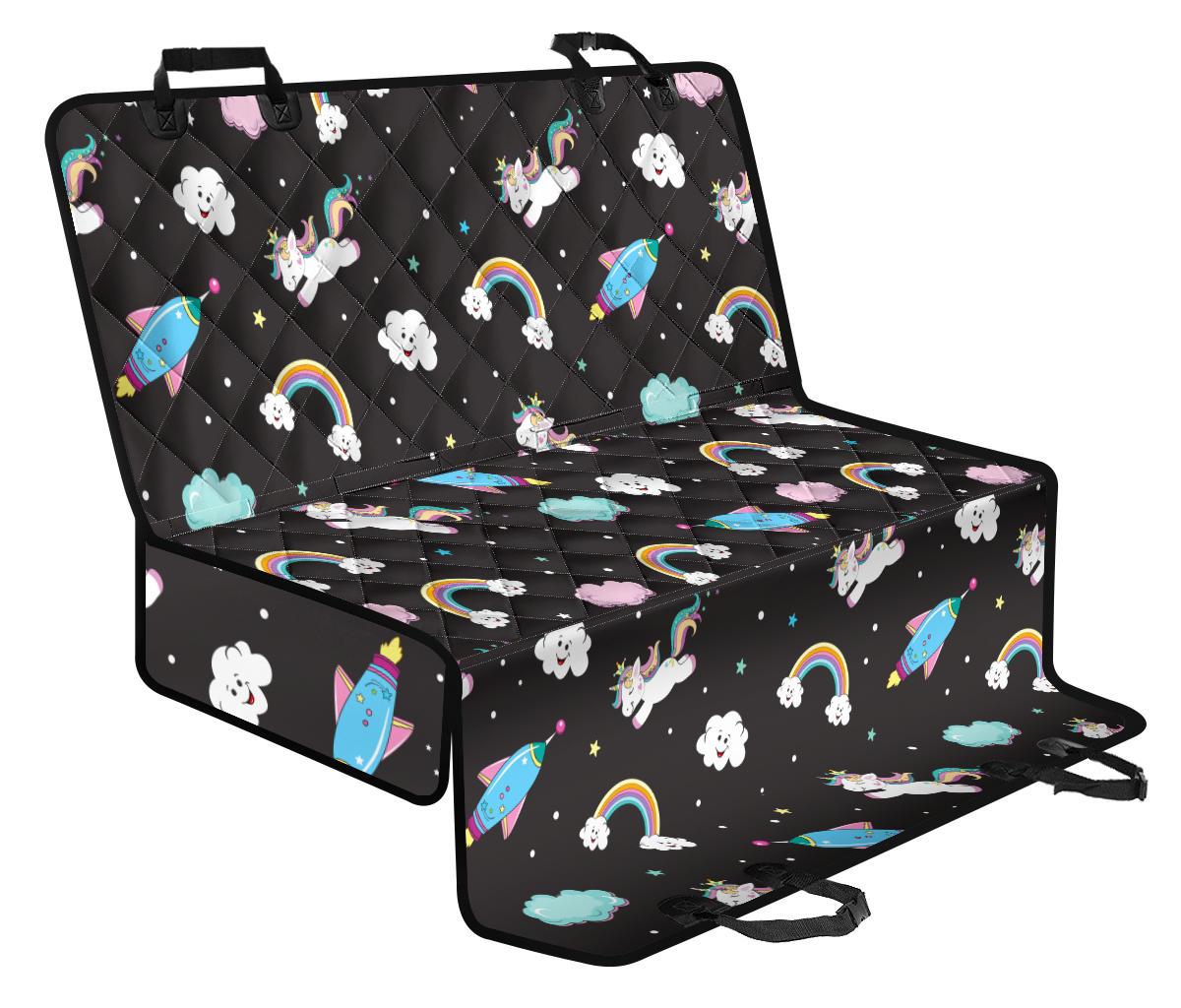 Star Space Unicorn Pattern Print Pet Car Back Seat Cover