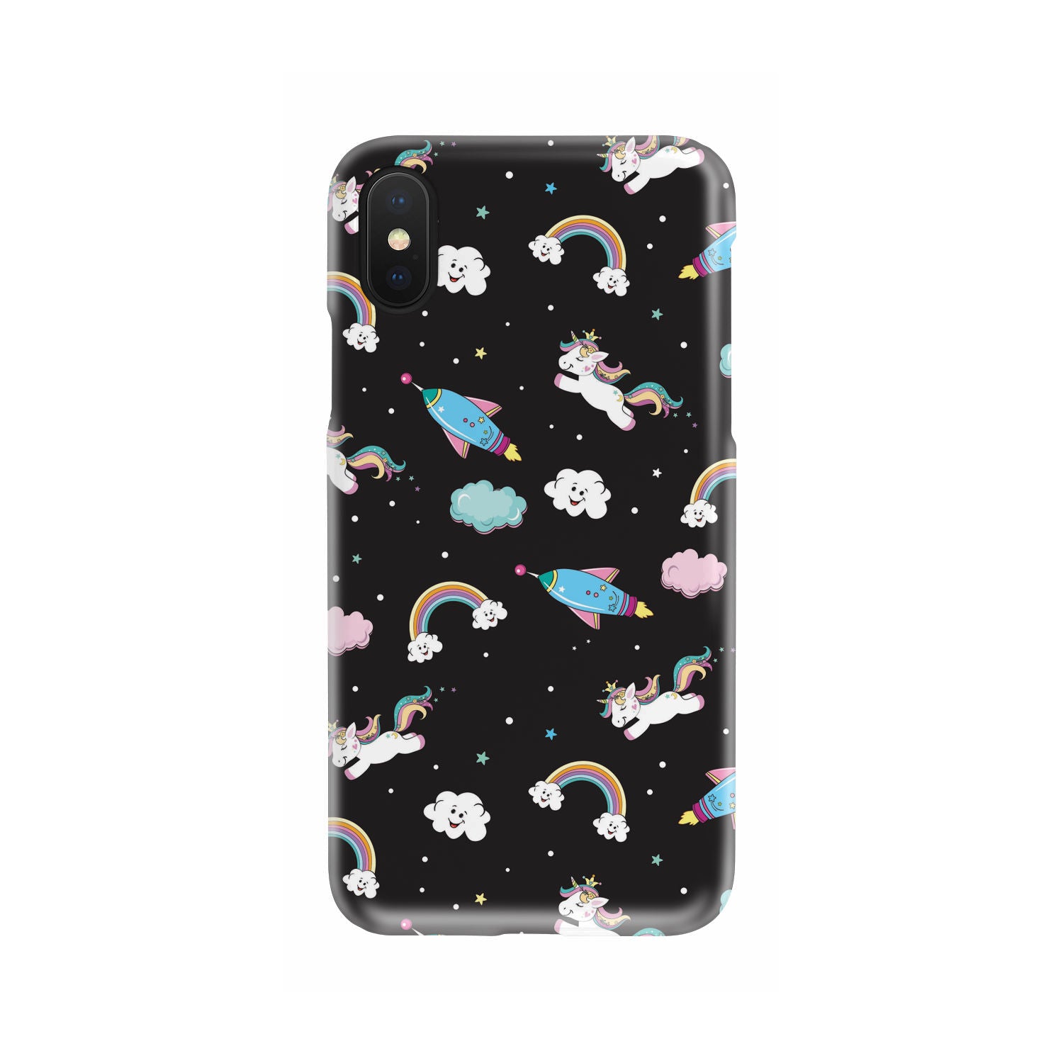 Star Space Unicorn Pattern Print Phone Case