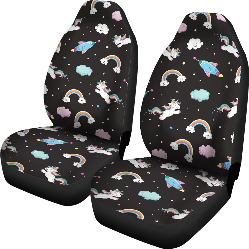 Star Space Unicorn Pattern Print Universal Fit Car Seat Covers