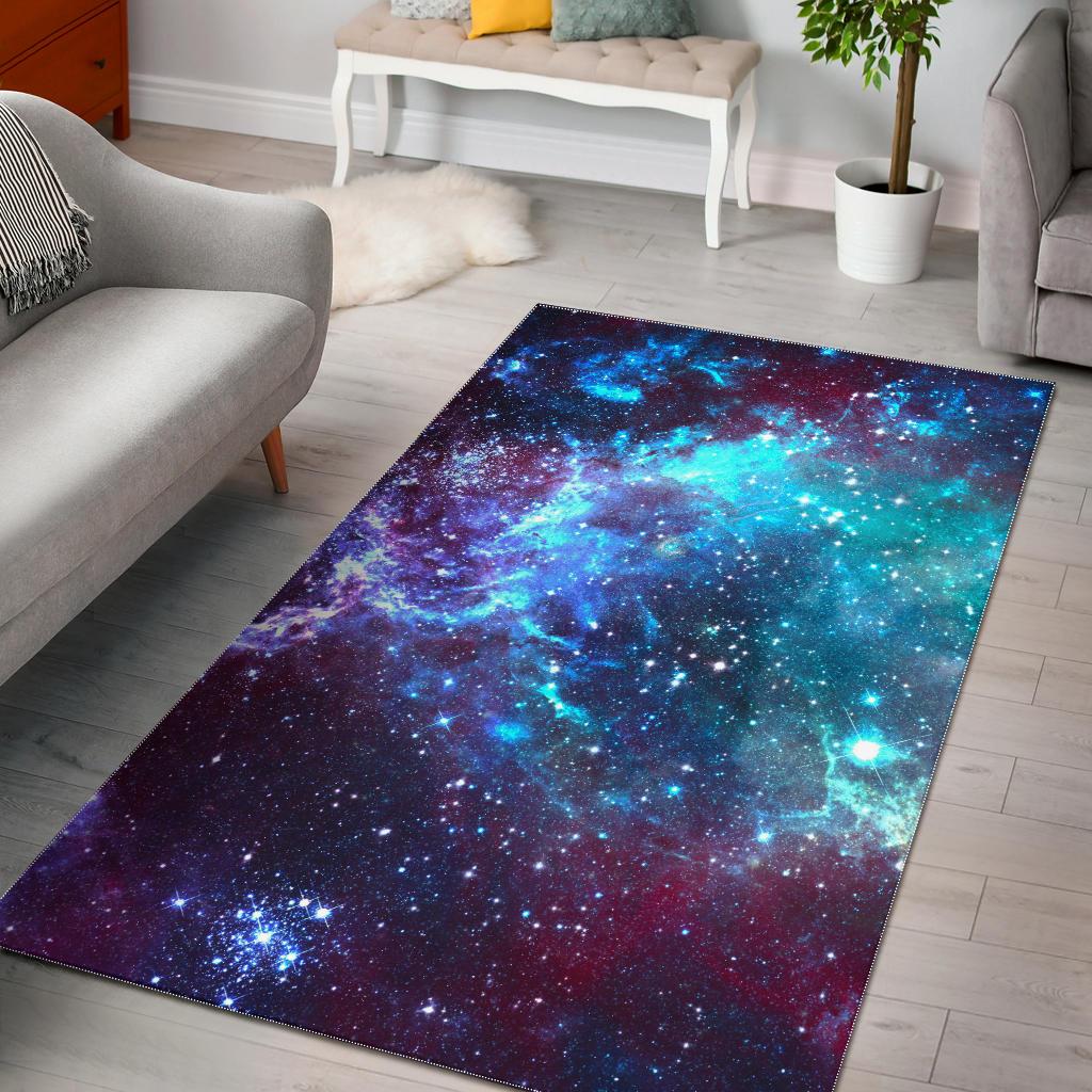 Starfield Nebula Galaxy Space Print Area Rug