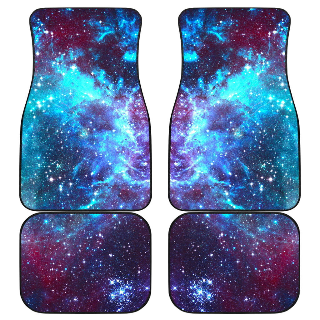 Starfield Nebula Galaxy Space Print Front and Back Car Floor Mats