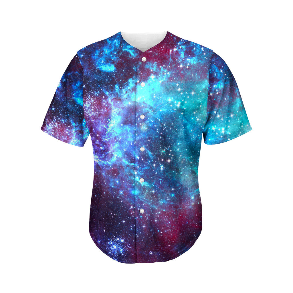 Starfield Nebula Galaxy Space Print Men's Baseball Jersey